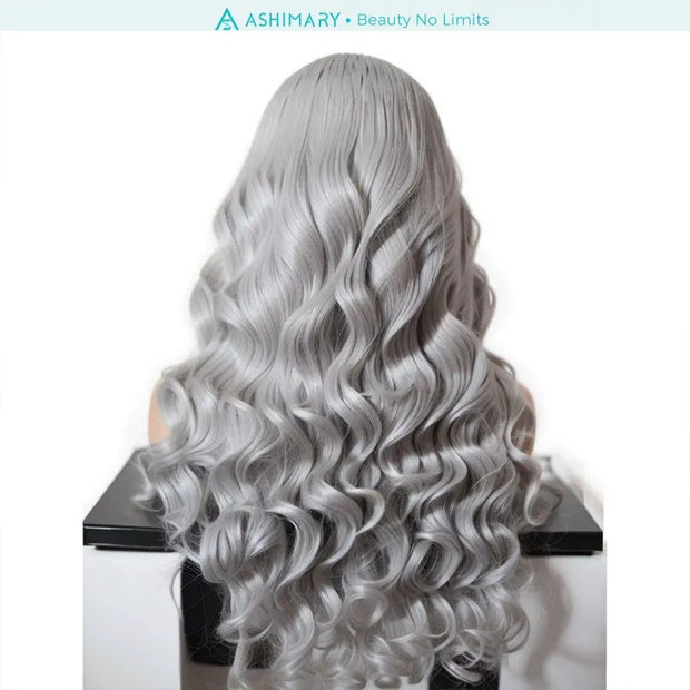 Ashimary HD transparent lace frontal wig for grey wig human hair colored wigs