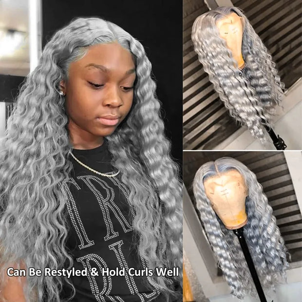 Ashimary HD transparent lace frontal wig for grey wig human hair colored wigs