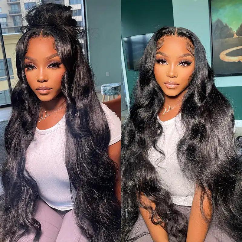 28-38inch 13*4 HD Lace Frontal Wig Long Human Hair Lace Wigs  display picture 2