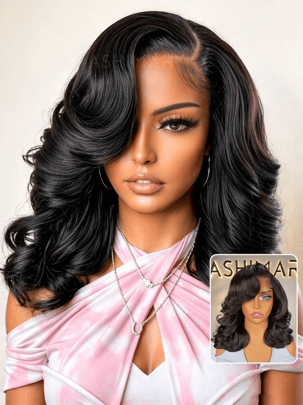 Pre-Styled Body Wave Short Bob Wig Transparent Lace Wigs