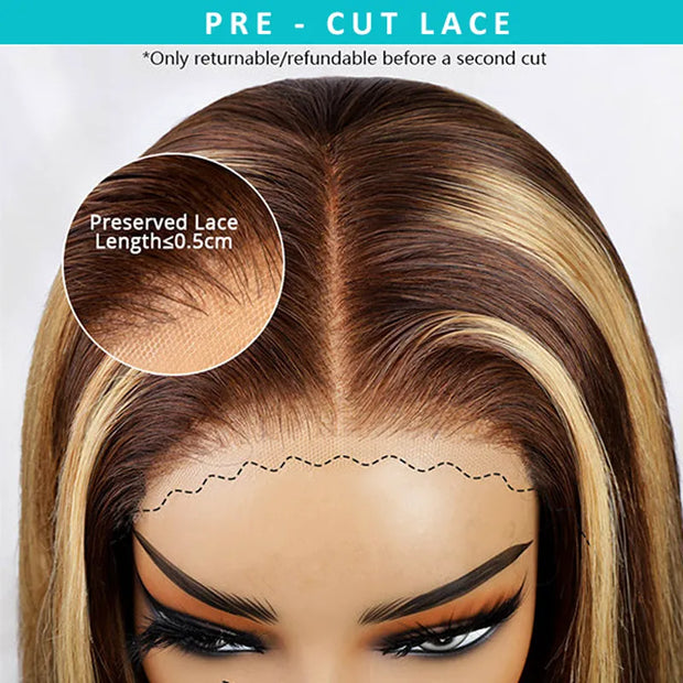 Wear And Go Balayage Highlight Color Glueless Deep Wave 