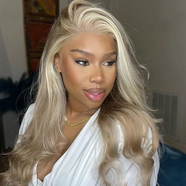 Straight Hair Bundles Customized Color Blonde Balayage on Brown Hair 3pcs/pack 10A Brazilian Human Hair
