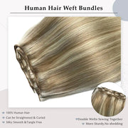 Straight Hair Bundles Customized Color Blonde Balayage on Brown Hair 3pcs/pack 10A Brazilian Human Hair