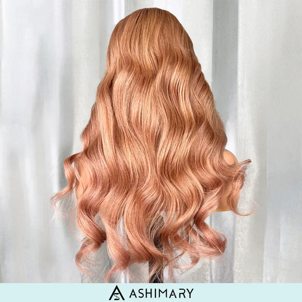 Light Flaxen Brown Color 13x4 Lace Body Wave Wig