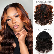 Ashimary PairUp Zippable Wig Body Wave Black Ombre Brown 