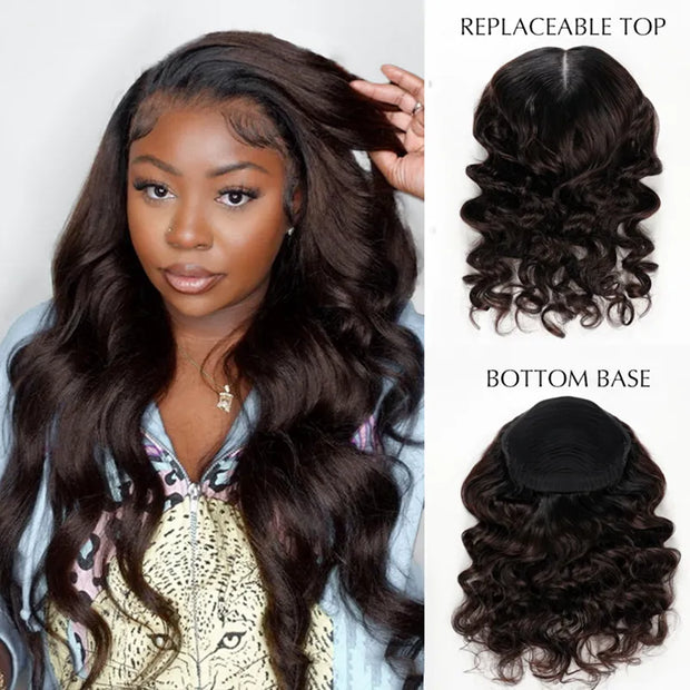 Ashimary PairUp Zippable Wig Body Wave Black Ombre Brown 