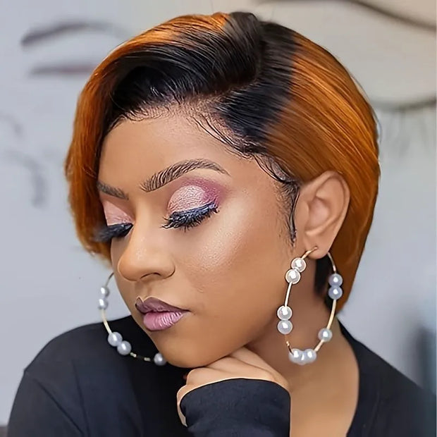 FLASH SALE Pixie Cut Wig Fashion Cheap Pre-Styled Short Bob Wigs Human Hair
