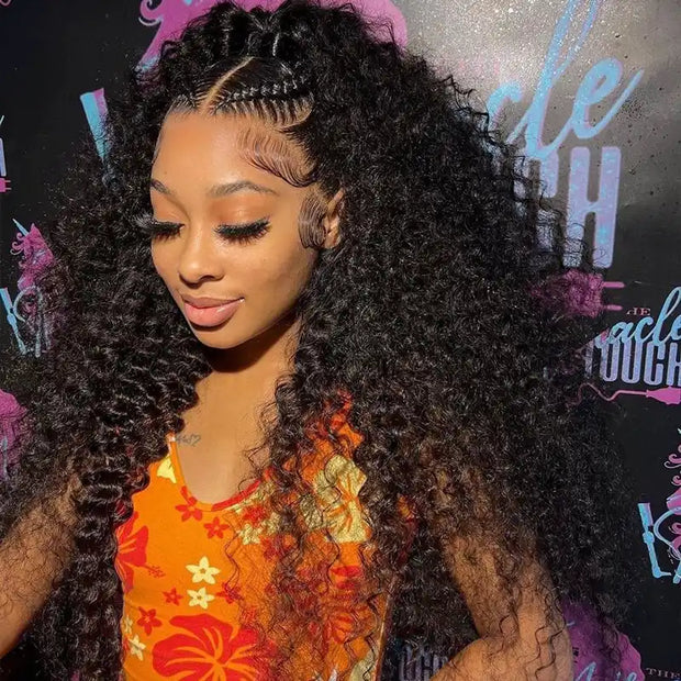 Pre Braid with Pre Baby Hair 10x6 Parting Max Pre Cut Lace Frontal Glueless Water Wave Wig Put On & Go Human Hair