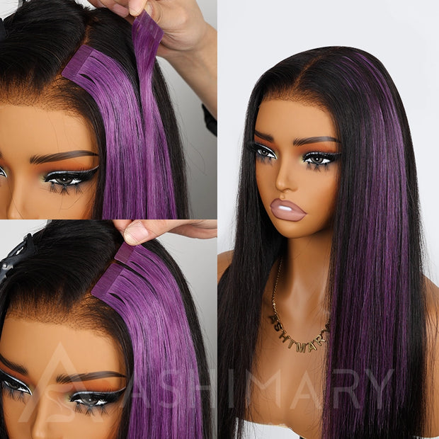Peel & Tape  purple hair extension
