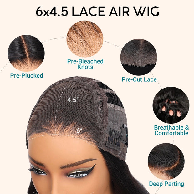 6x4.5 lace closure air wig upgrade wig