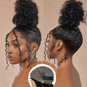 Kinky Curly Invisi-Strap™ Snug Fit 360 Transparent Lace Frontal Bleached  Knots Pre Cut Lace Wig
