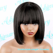 Flash Sale Ashimary Bangs Bob Wig With Minimalist Undetectable Lace