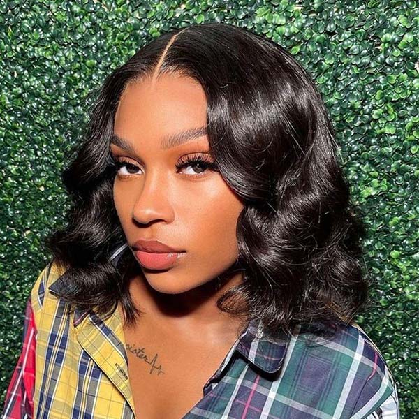 Ashimary-0-Skill -Needed-V-Part-Glueless-Wig-short-Straight-Bob-Human-Hair