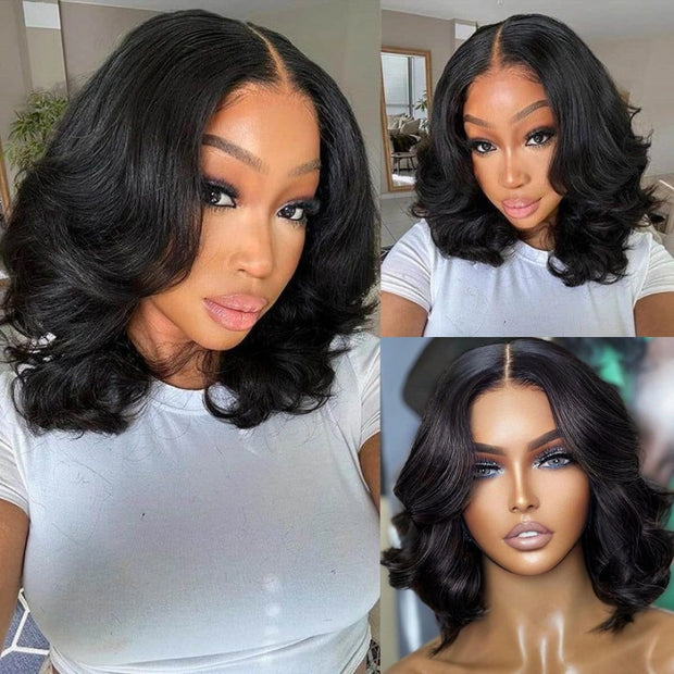 Wear & Go Body Wave HD Transparent Lace Closure Bob Wigs – ashimaryhair