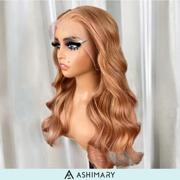 Ashimary Light Flaxen Brown Color 13x4 Lace Body Wave Wig