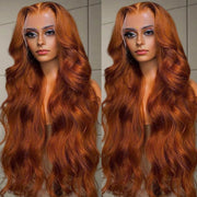 Flash Sale Copper Brown Pre-plucked Lace Wig 180% Density