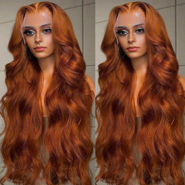 Flash Sale Copper Brown Pre-plucked Lace Wig 180% Density