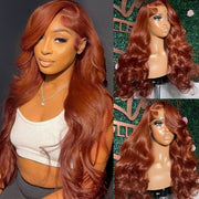 Flash Sale Copper Brown Pre-plucked Lace Wig 180% Density