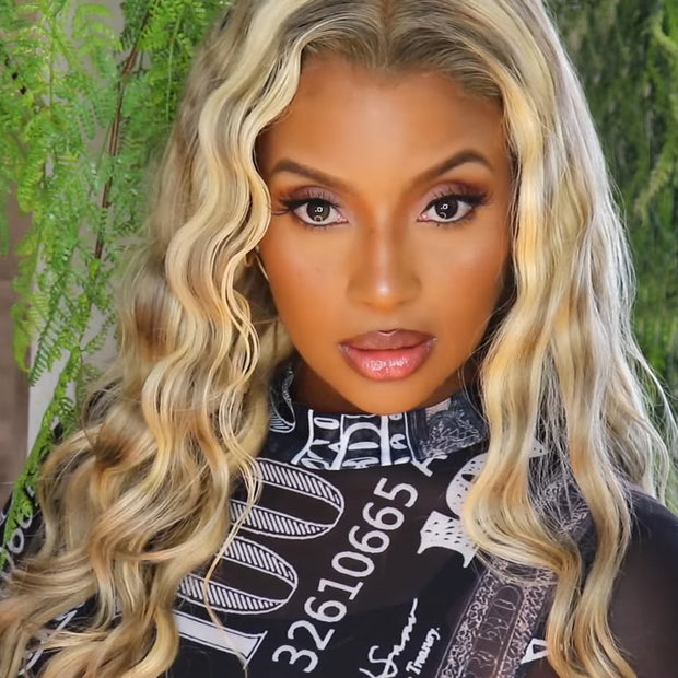Flash Sale Customized Blonde Balayage on Brown Hair 13x6 Transparent Lace Frontal Ashimary Hair