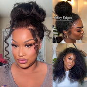 Flash Sale Upgrade Kinky Edges Hairline Invisi-Strap Cozy Snug Fit 360 Skin Lace Pre Everything Wigs