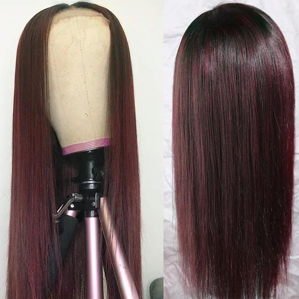 Dark-99J-Burgundy-Straight-Glueless-Lace-Closure-Wig