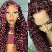 Dark-Burgundy-99J-Jerry-Curly -Frontal-Glueless-Lace-Wig