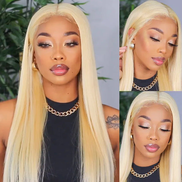 3 Wigs Set | 6x4.5 Pre-cut Lace Transparent Layer Yaki Straight Bob Wig + 13x6 Lace Blonde Straight Wig + 10x6 Pre-cut Lace Water Wave Wig