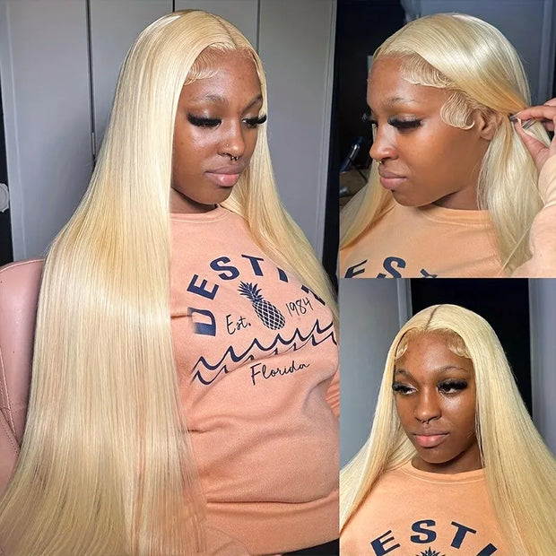 2 Wigs Set | 6x4.5 Lace Layer Yaki Straight Bob Wig with Pre-cut Lace + 13x6 Transparent Lace Blonde Straight Wig