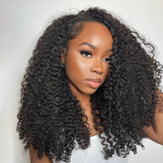 Flash Sale 16inch Lace Frontal Wig Mixed Texture Human Hair Glueless Wig