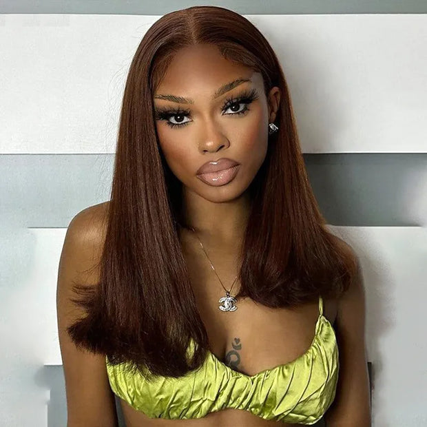 Flash Sale 16inch Lace Frontal Wig Mixed Texture Human Hair Glueless Wig