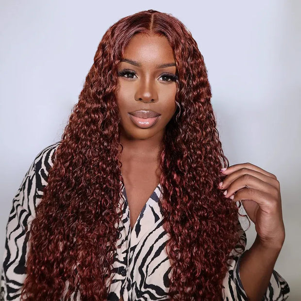 Flash Sale Reddish Brown Invisi-Strap 360 Skin Lace Frontal Glueless Wig