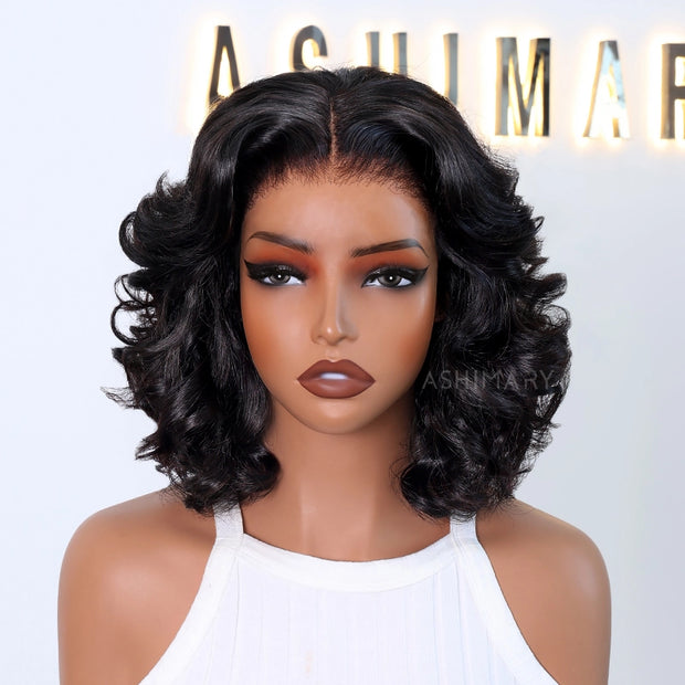 Glam Curls Bob Wig Pull Go 6x4.5 Lace Full-Volume Glueless Body Wave Short Wig for Black Women