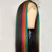 Highlight-Skunk-Stripe-Rainbow-4x4-13x4-Wigs-Pre-Plucked-With-BabyHair
