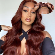 Install-GO--Glueless--33_--Reddish--Brown--Body--Wave--4x4-13x4--Lace-Wigs--Wear-On--The-Daily--Wig