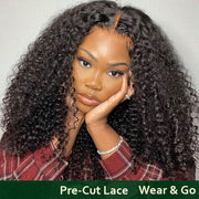 Flash Sale 4C Kinky Edges Curly Hair Transparent HD Lace Front Wigs With Realistic Hairline