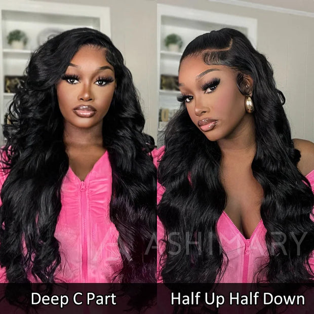 Kiara Brown 10x6 pre-everything lace frontal wig deep c part  half-up half-down hairstyles