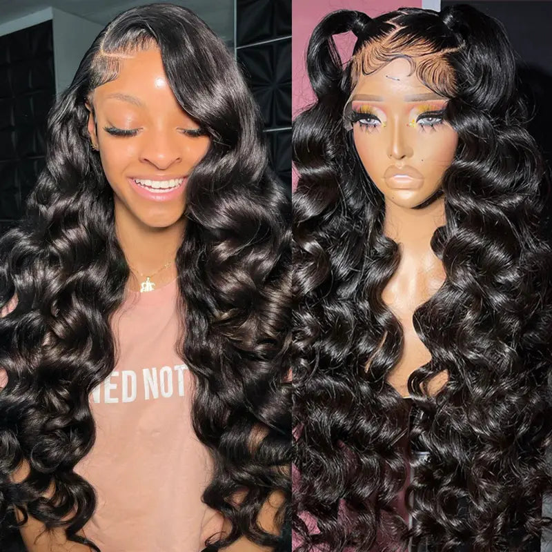 Ashimary Loose Wave 13x4 13x6 Lace Frontal Wig 180% 250% Density Brazilian Virgin Human Hair Wig