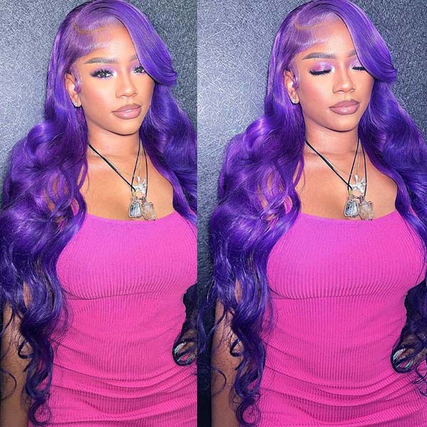 Luscious-Vibrant-Purple-Color-55-134-Transparent-Lace-Frontal-Wig-Body-Wave-Huma-Hair