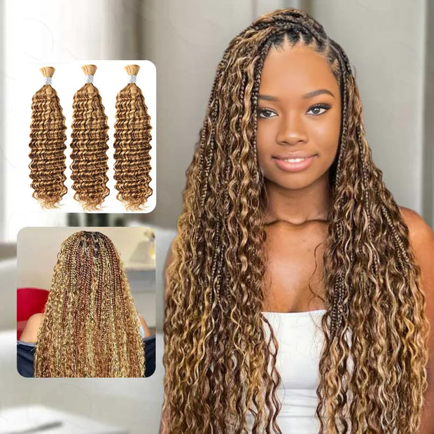 Highlight P27/30 Deep Wave Bulk Human Hair 