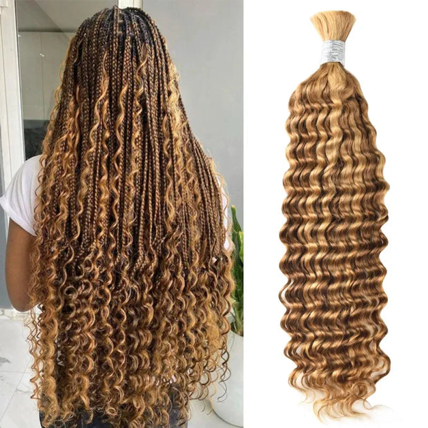 Highlight P27/30 Deep Wave Bulk Human Hair 