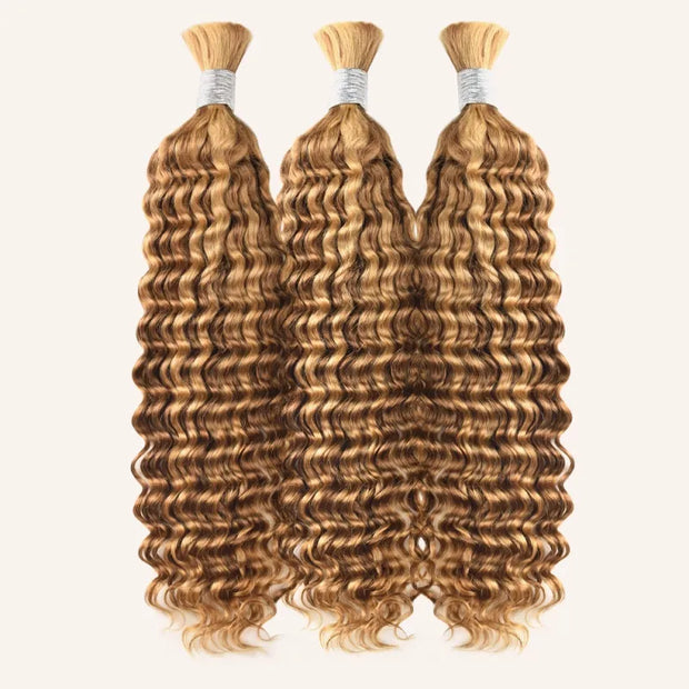 Highlight P27/30 Deep Wave Bulk Human Hair 