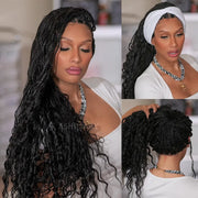 Invisi Strap Full Lace Knotless Boho Curls Braided 