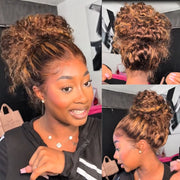 Water Wave Highlight Ombre Color Invisi Strap Snug Fit 360 Skin Lace Frontal Wig Glueless Human Hair