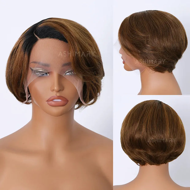 Pre-Styled Pixie Cut Short Bob Wig