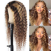 Pre-Plucked-P4-27-Highlight-Glueless-360-HD-Transparent-Lace-Frontal-Wigs-Human-Hair
