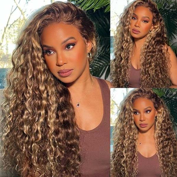 Pre-Plucked-P4-27-Highlight-Glueless-360-HD-Transparent-Lace-Frontal-Wigs-Human-Hair