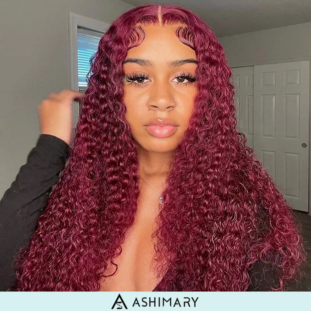 Kinky Curly Pre-Cut Lace Closure Wig with Pre Plucked Hairline & Bleached Knots