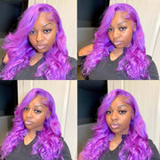 Purple-Color-Pre-Plucked-134-44-Transparent-Lace-Frontal-Wigs-Body-Wave-Virgin-Hair-wig