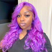 Purple-Color-Pre-Plucked-134-44-Transparent-Lace-Frontal-Wigs-Body-Wave-100-human-Hair
