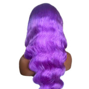 Purple Color Pre Plucked 4*4 5*5 13*4 Transparent Lace Frontal Wigs Body Wave Virgin Hair